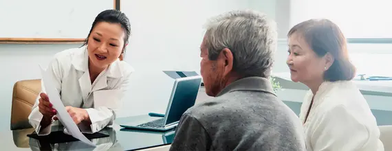 Patients and Doctor Discuss Results