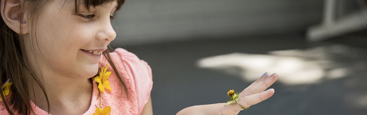 girl with a flower